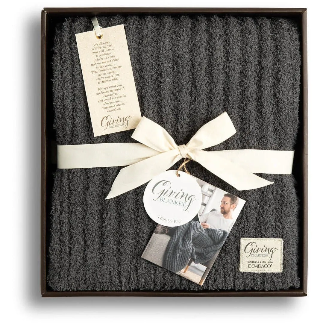 Gray Ribbed Blanket