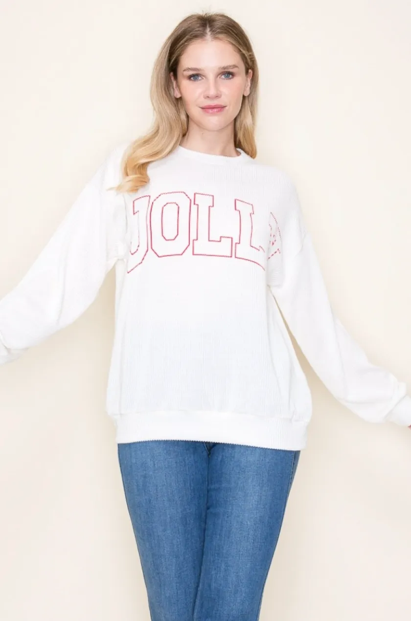 Green Jolly Ribbed Long Sleeve-Matching Bottoms Available