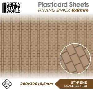 GSW Plasticard - Paving Brick 6x8mm