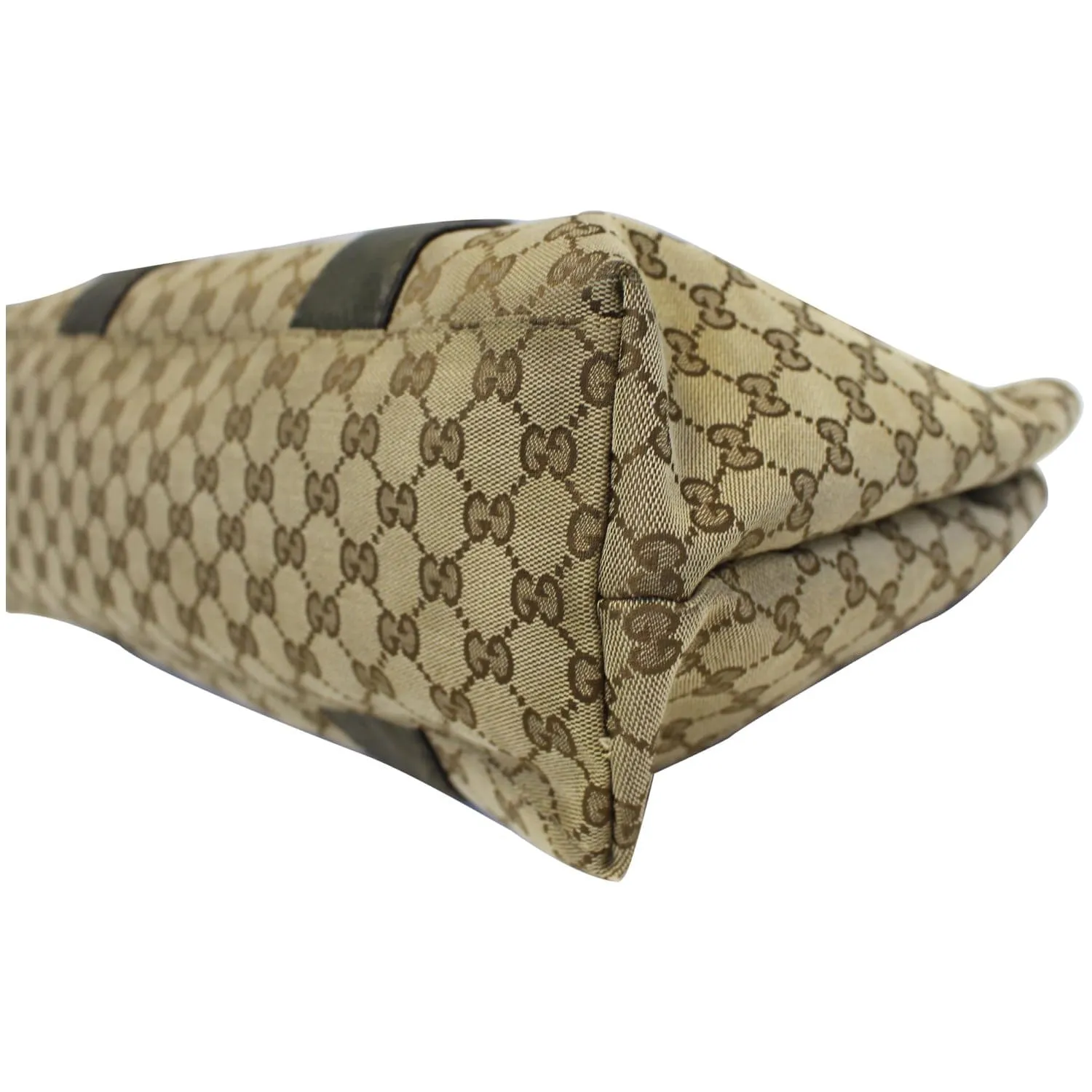 GUCCI Bamboo Bar GG Canvas Tote Bag Beige 232947