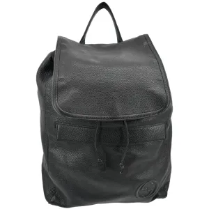 GUCCI GG Pebbled Leather Backpack Grey 322061