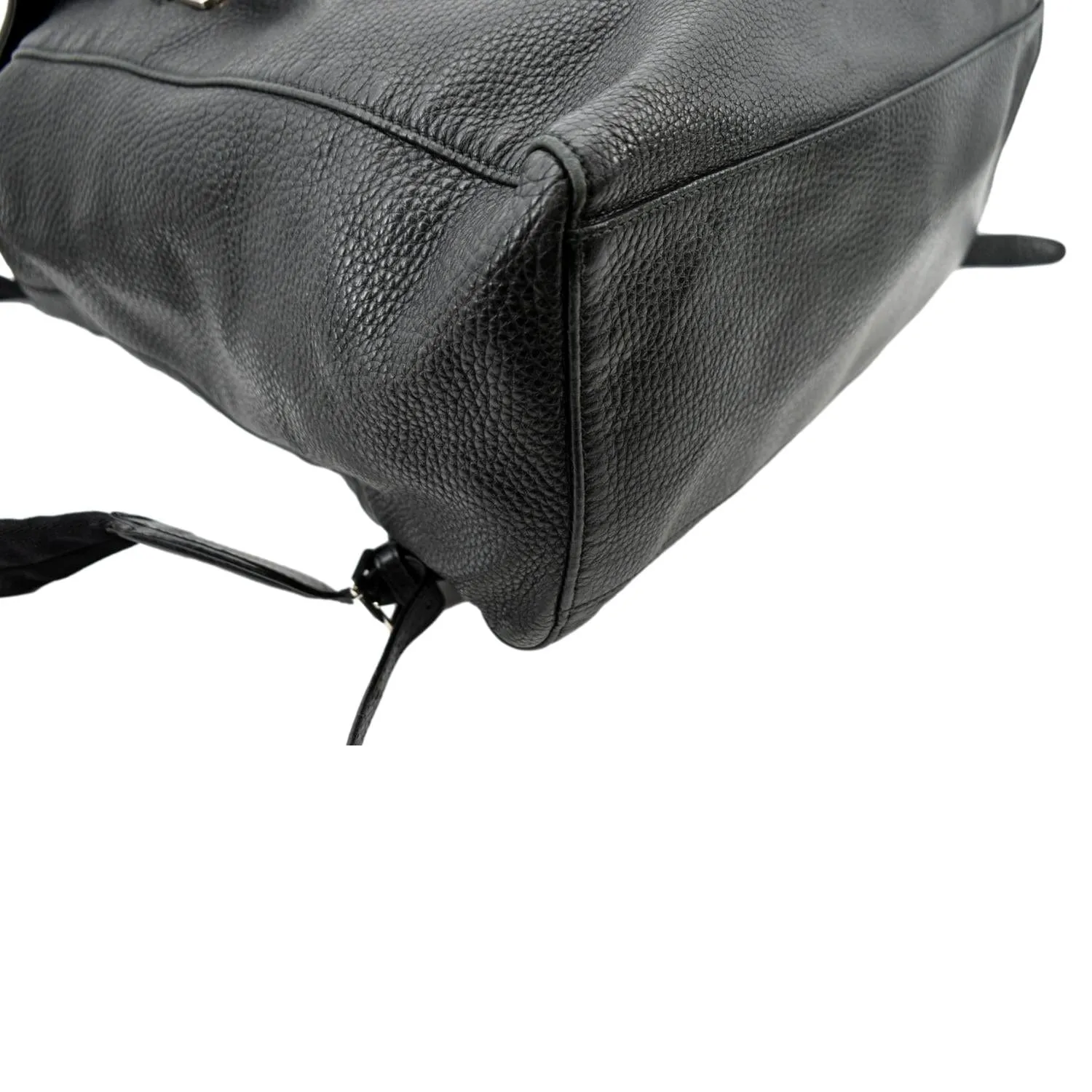 GUCCI GG Pebbled Leather Backpack Grey 322061