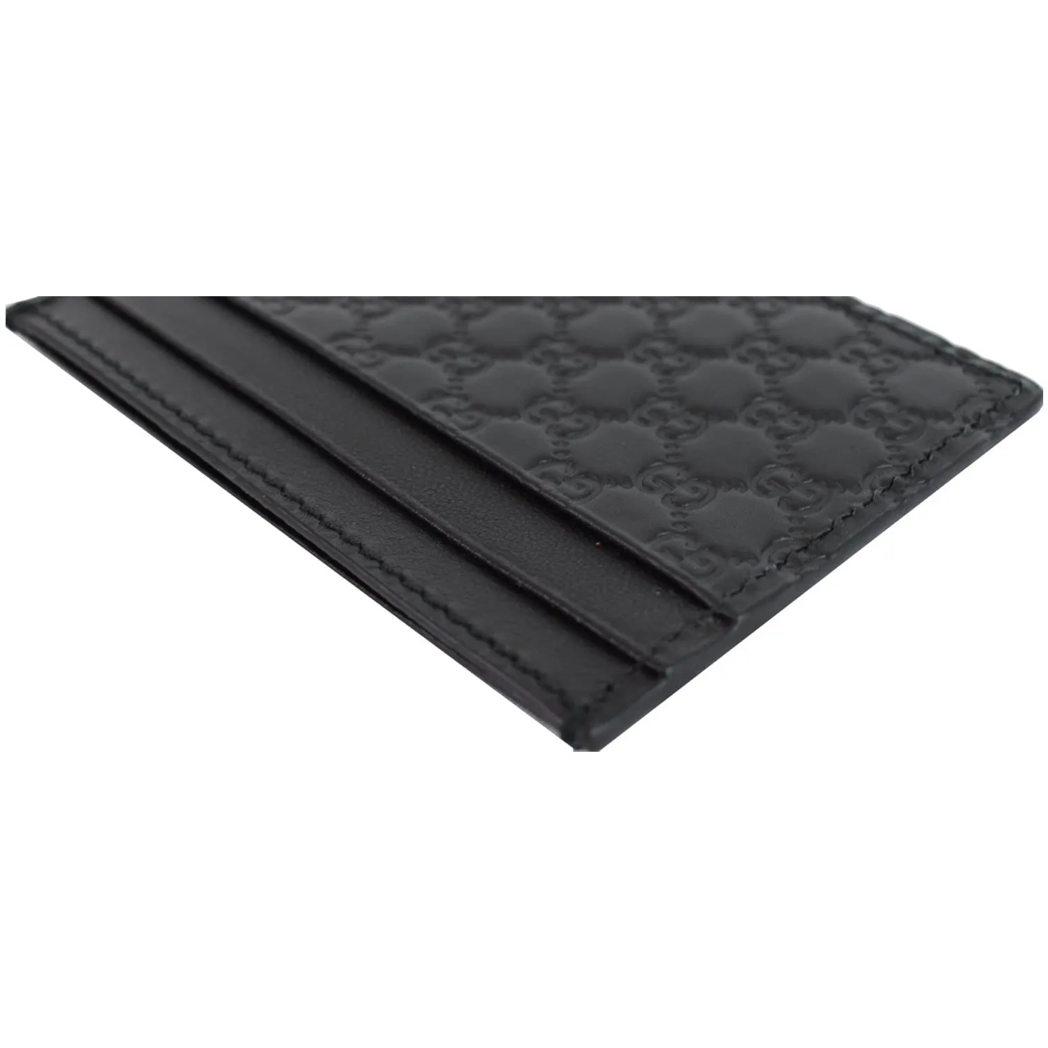 GUCCI Microguccissima Card Case Black 476010