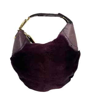 Gucci Purple Rhinestone Clasp Bag