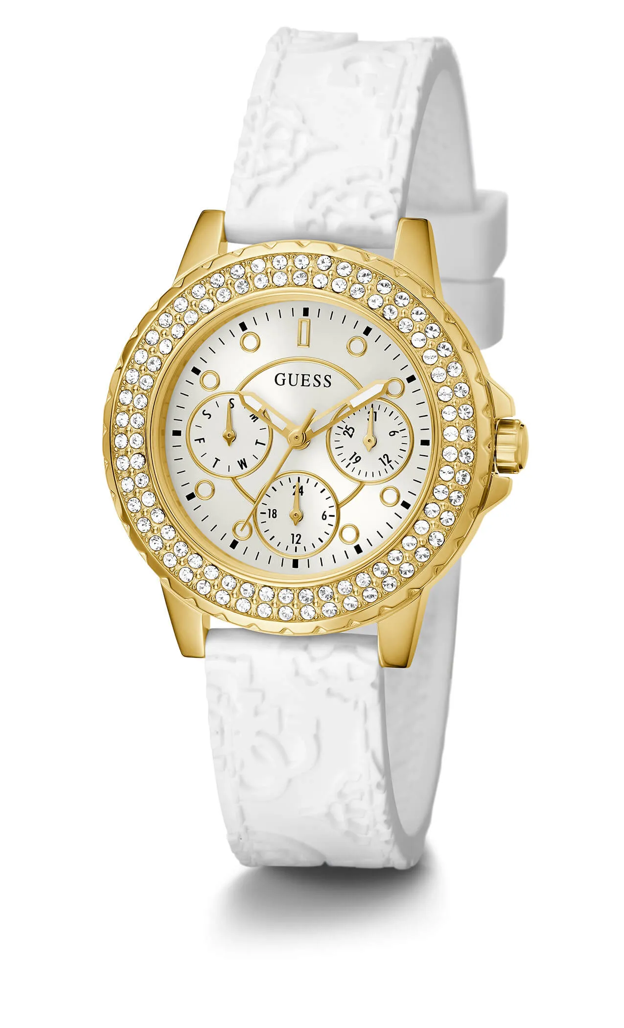 Guess Crown Jewel Gold Watch