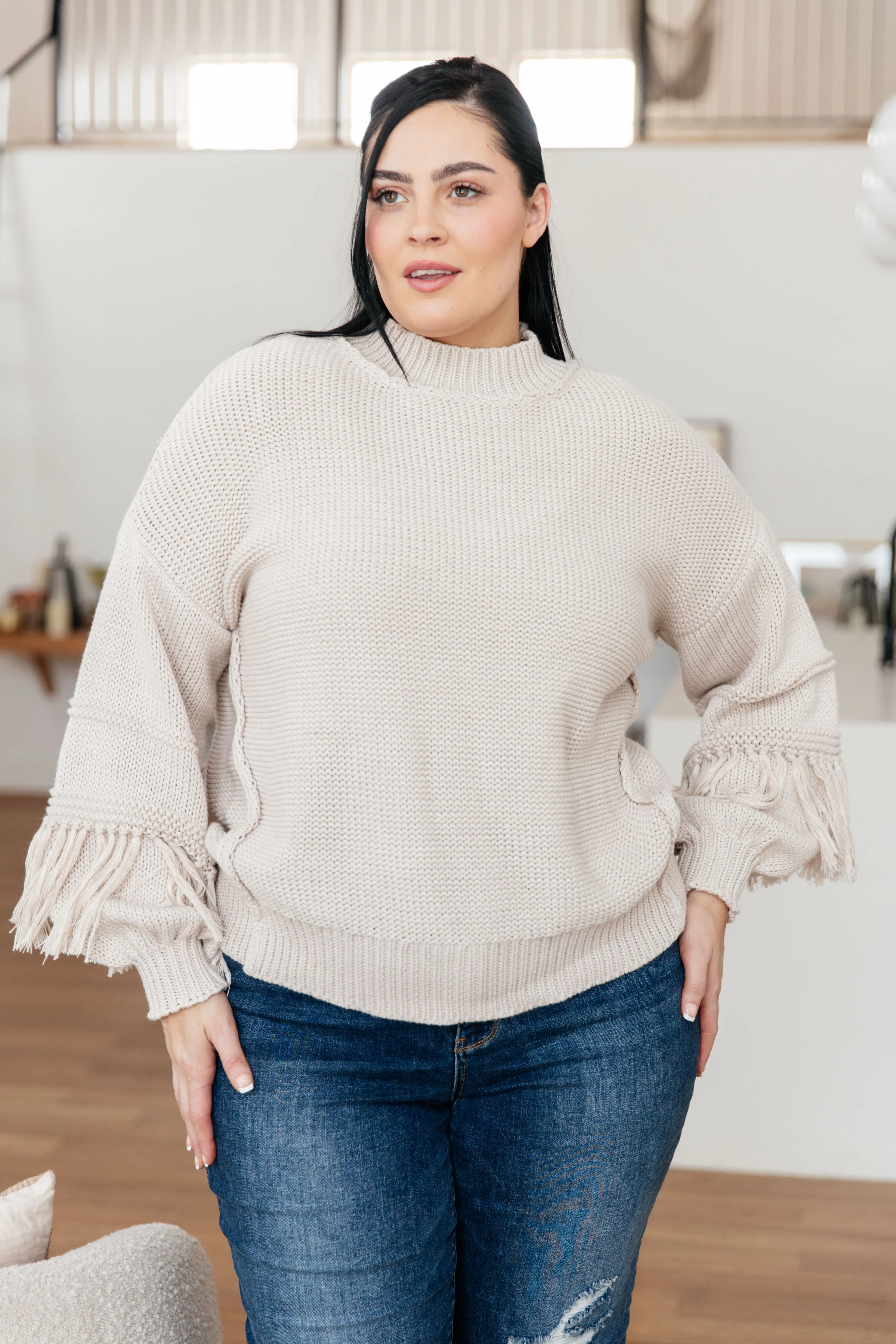 Handle It All Fringe Detail Sweater - 2/24