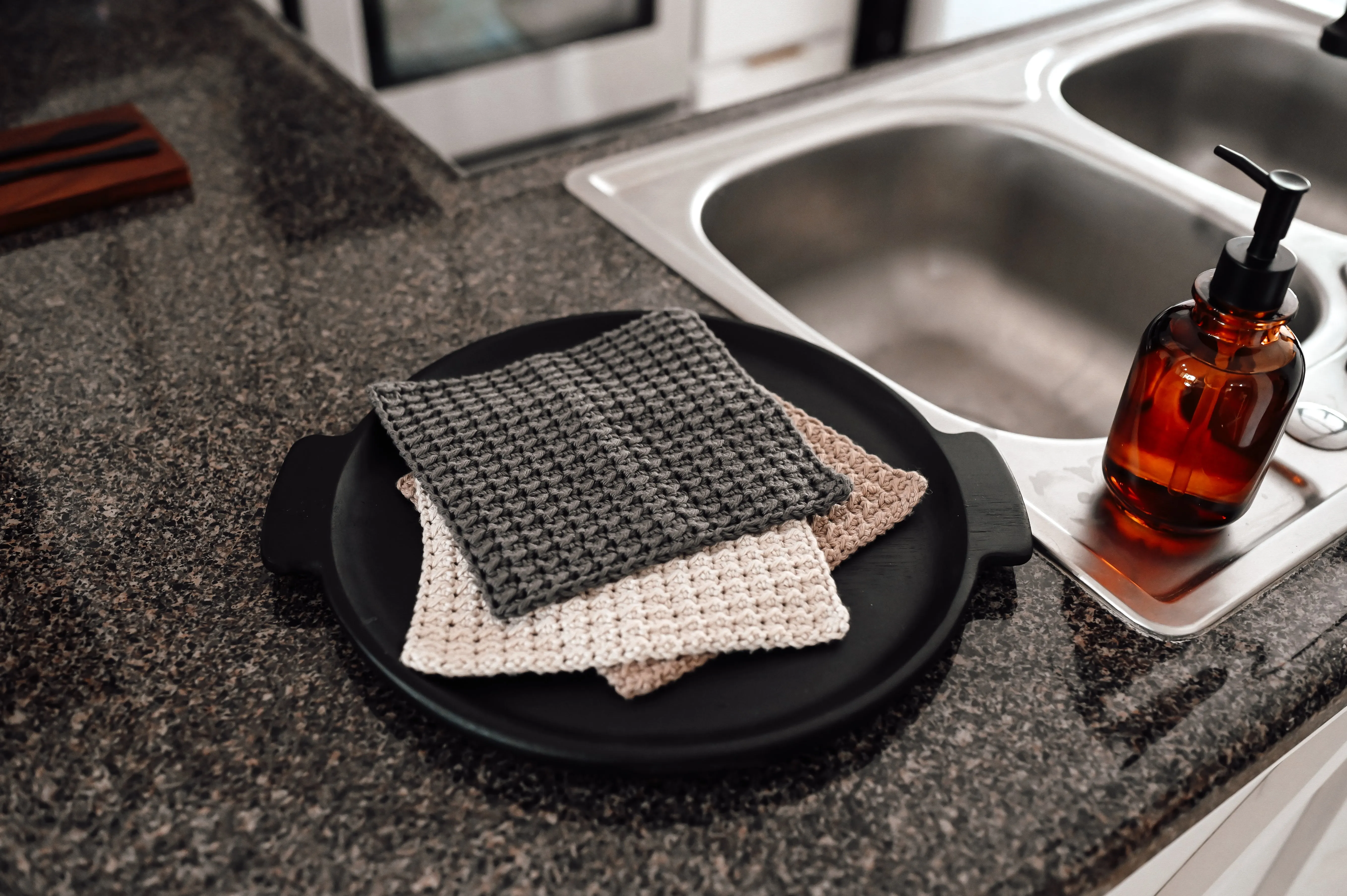 Handmade Dish Cloth Set - Neutral
