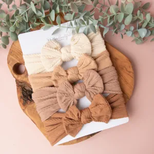 Handmade Neutral Headbands - Set of 4