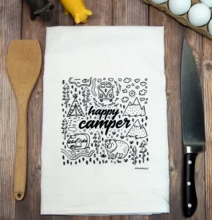 Happy Camper Tea Towel
