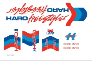 Haro 1984 FST Frame and Fork Sticker Set