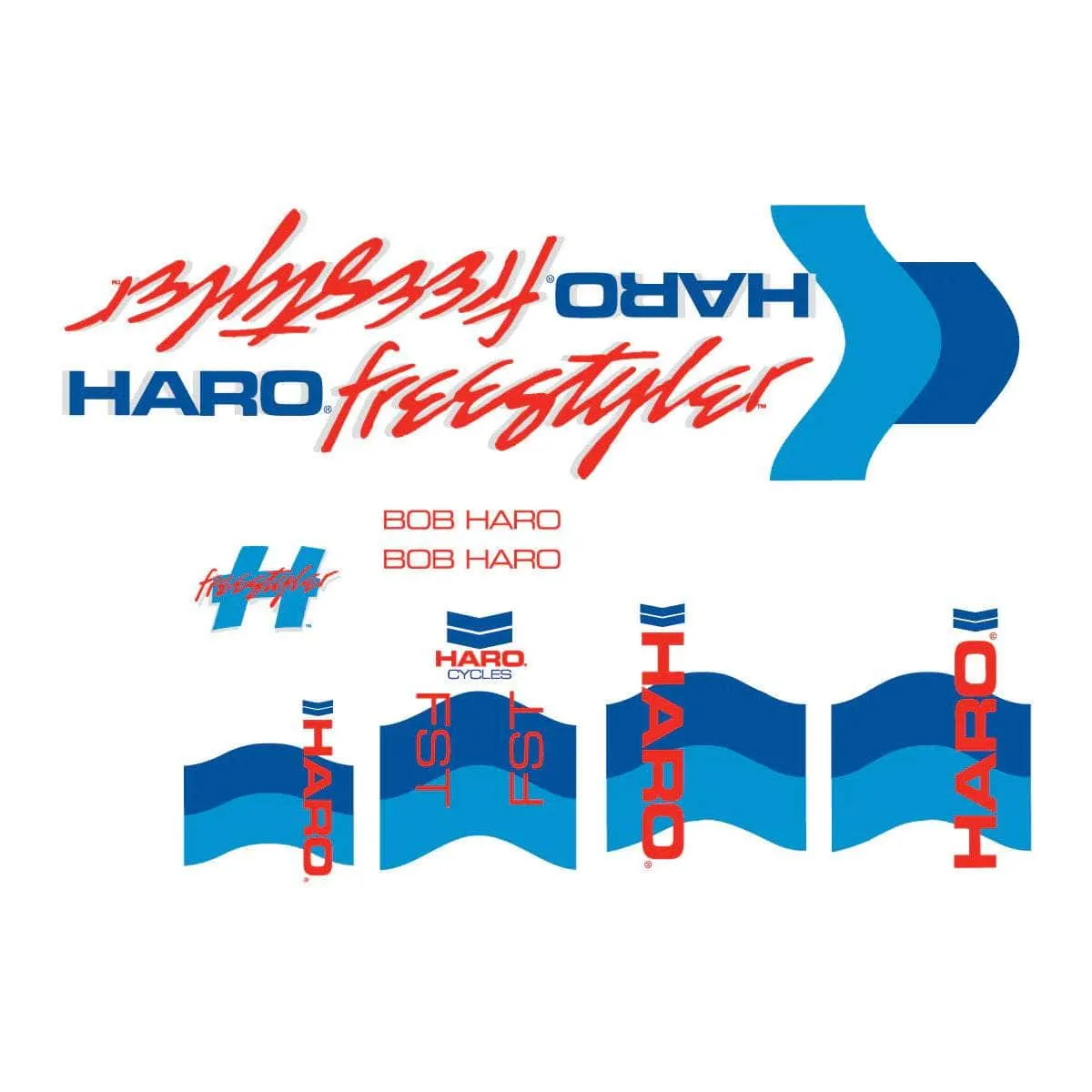 Haro 1985 FST Frame and Fork Sticker Set