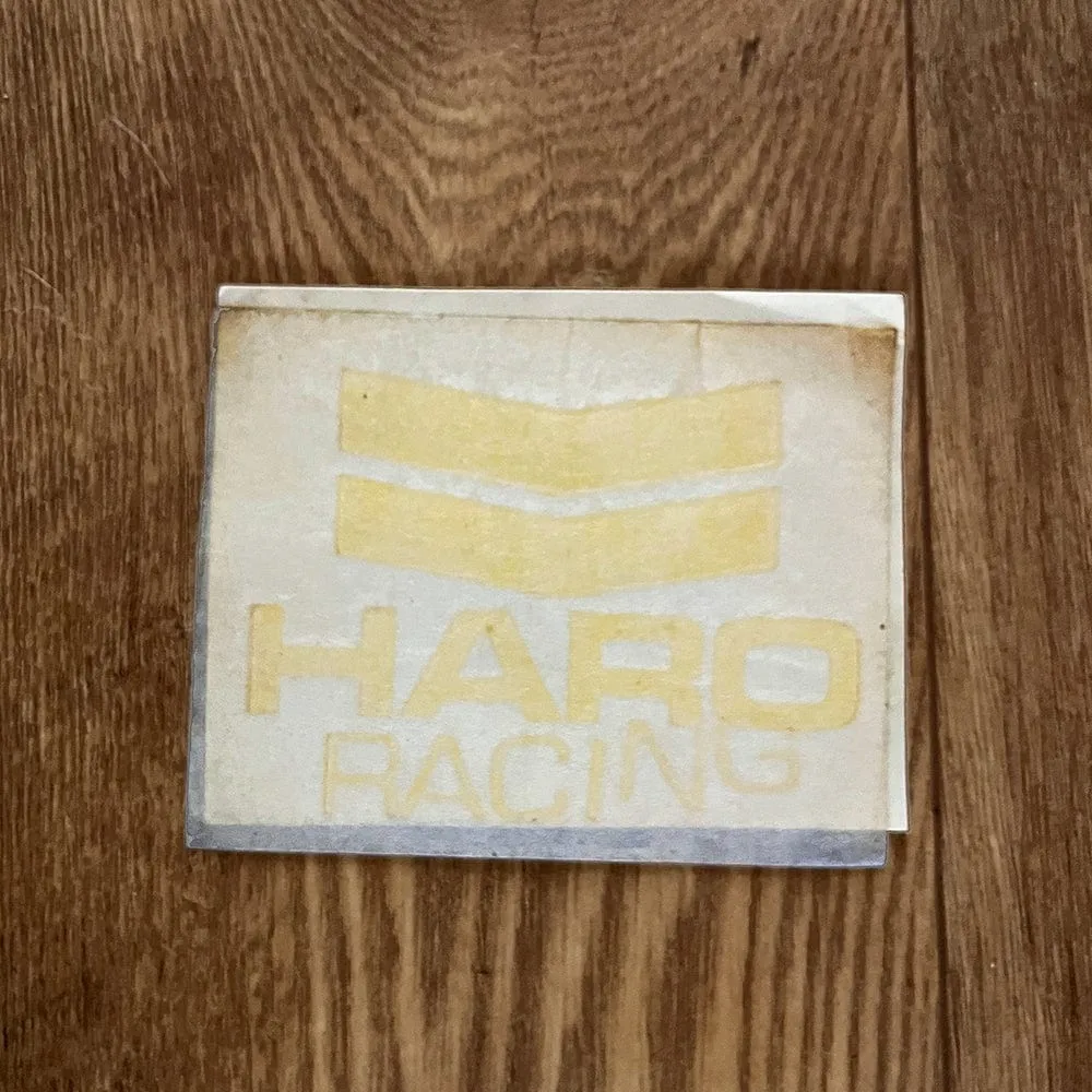 Haro Racing Die-Cut Sticker Yellow NOS