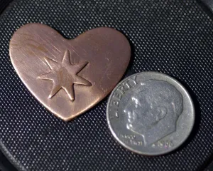 Heart blanks embossed with stars