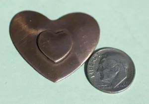 Heart Embossed on Heart Blank Cutout for making jewelry