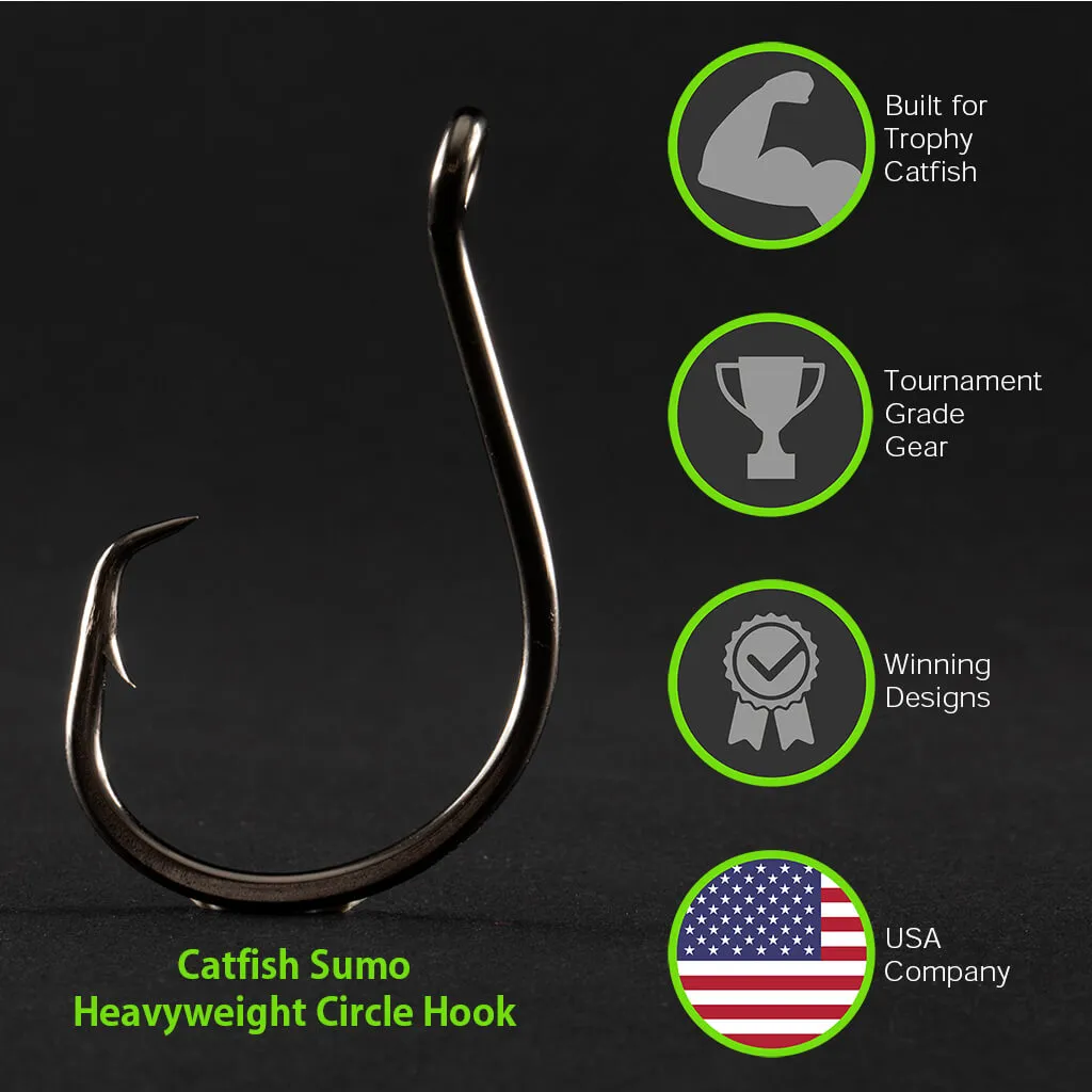 Heavyweight Circle Hooks, Octopus, Offset, Sharp for Trophy Catfish