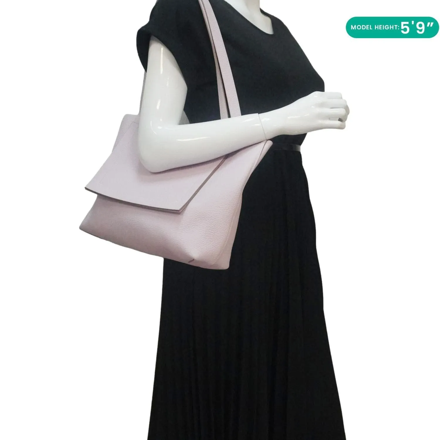 HERMES Cabasellier 31 Taurillon Clemence leather Tote Bag Light Pink