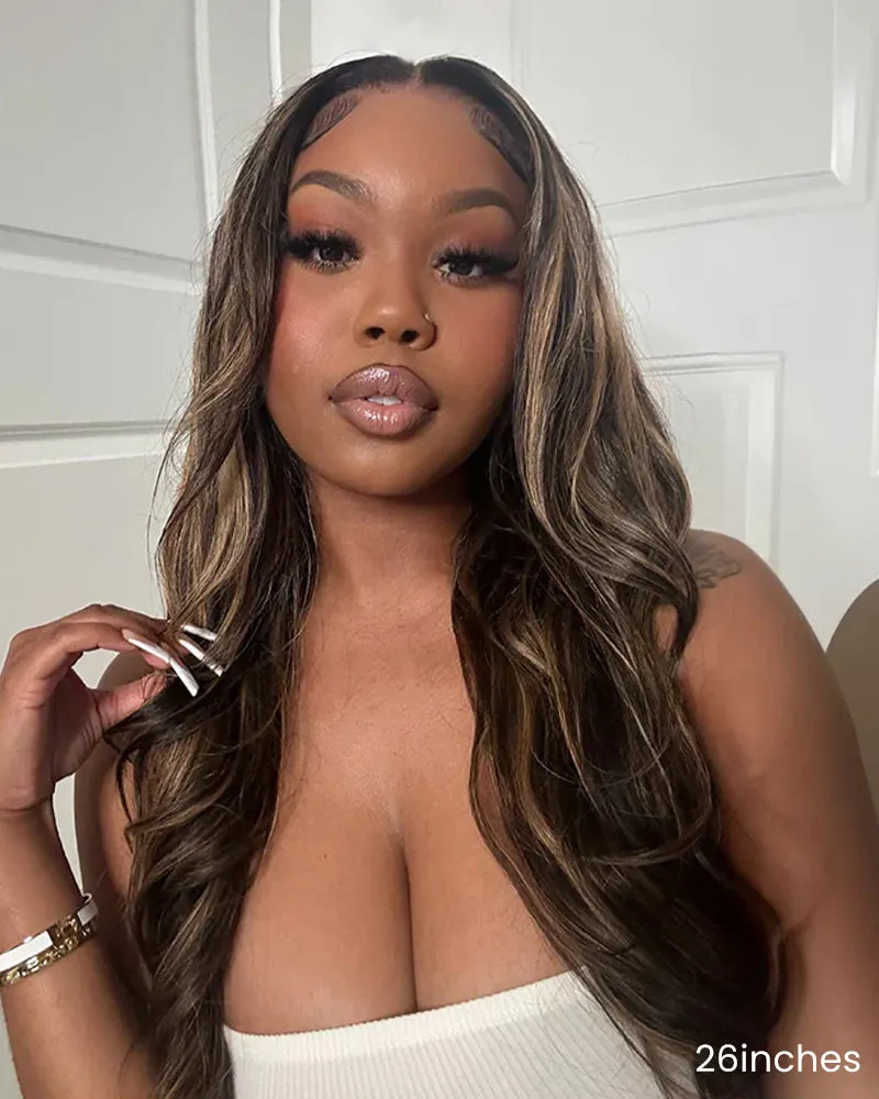 Highlight #30 Colored Body Wave 5x5 Glueless Lace Human Hair Wigs