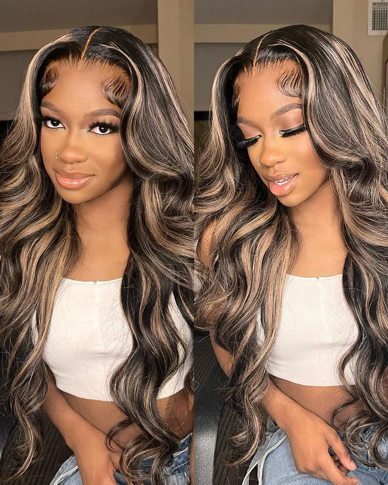 Highlight #30 Colored Body Wave 5x5 Glueless Lace Human Hair Wigs