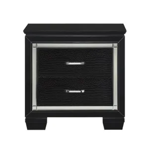 Homelegance Allura Nightstand in Black 1916BK-4