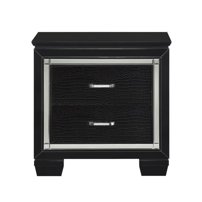 Homelegance Allura Nightstand in Black 1916BK-4