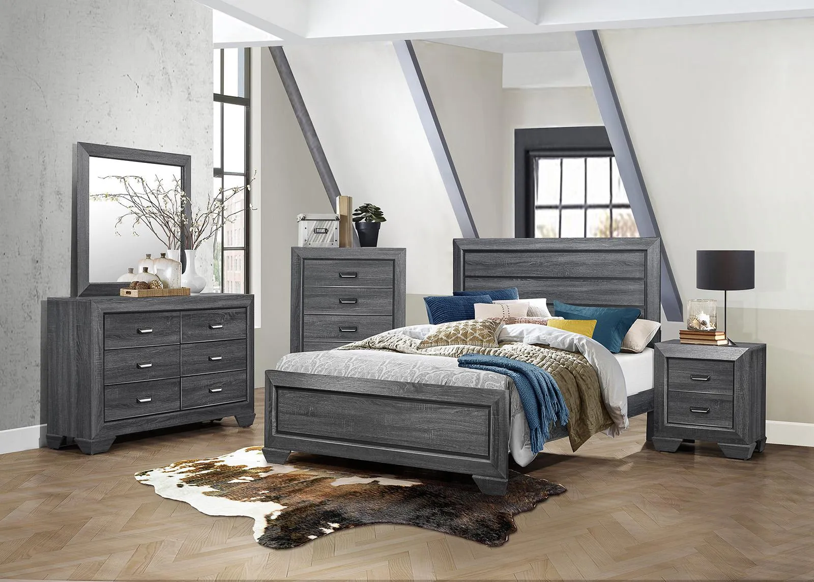 Homelegance Beechnut Mirror in Gray 1904GY-6