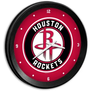 Houston Rockets: Ribbed Frame Wall Clock