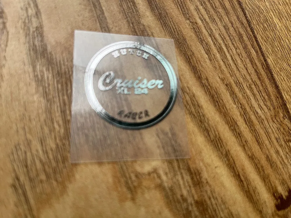 Hutch Frame Sticker Chrome on Clear