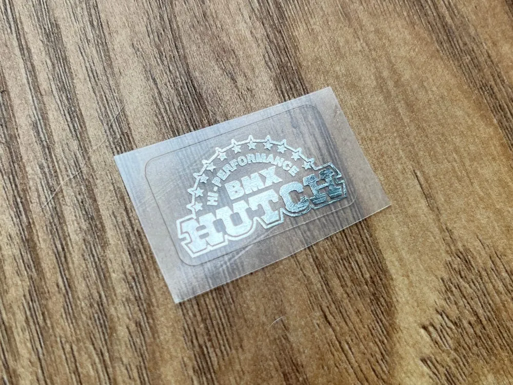 Hutch Frame Sticker Chrome on Clear