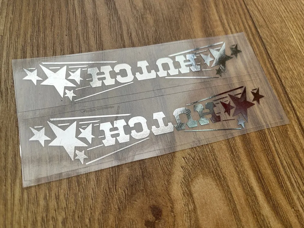 Hutch Frame Sticker Chrome on Clear
