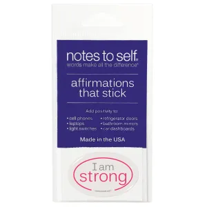 I am strong™ affirmations that stick (pink)