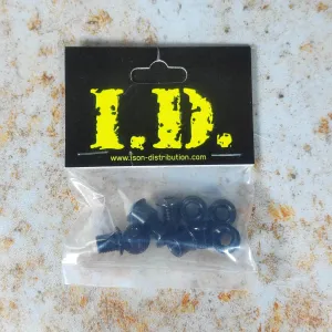 ID Coloured Alloy Chainring Bolts (5) 6.5mm Single