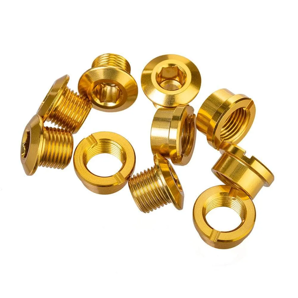 ID Coloured Alloy Chainring Bolts (5) 6.5mm Single