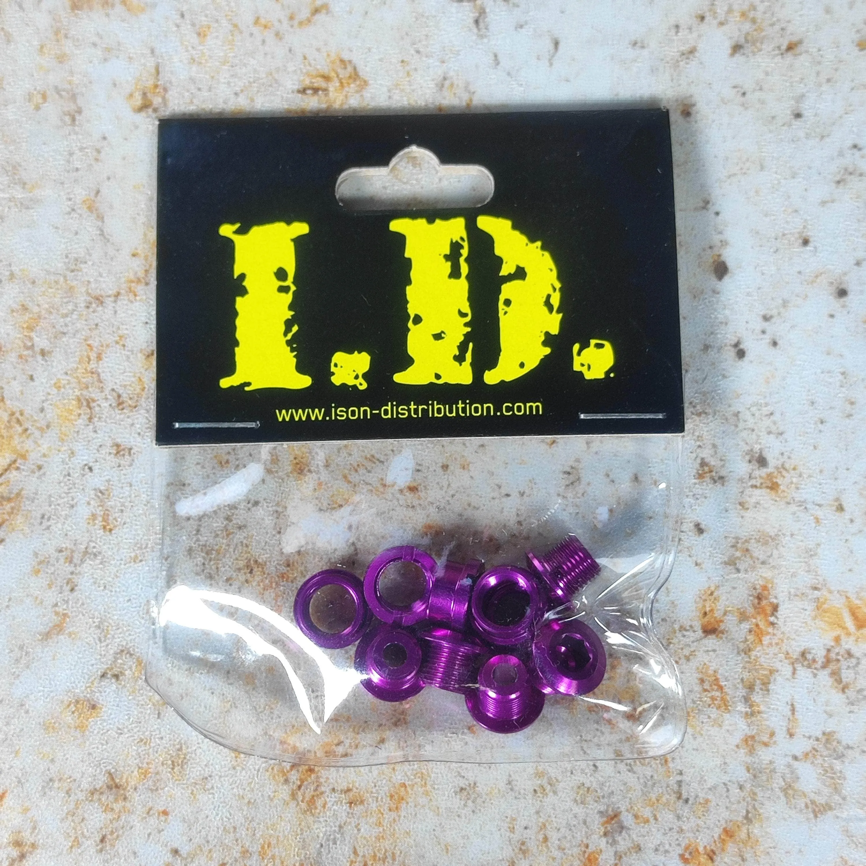 ID Coloured Alloy Chainring Bolts (5) 6.5mm Single