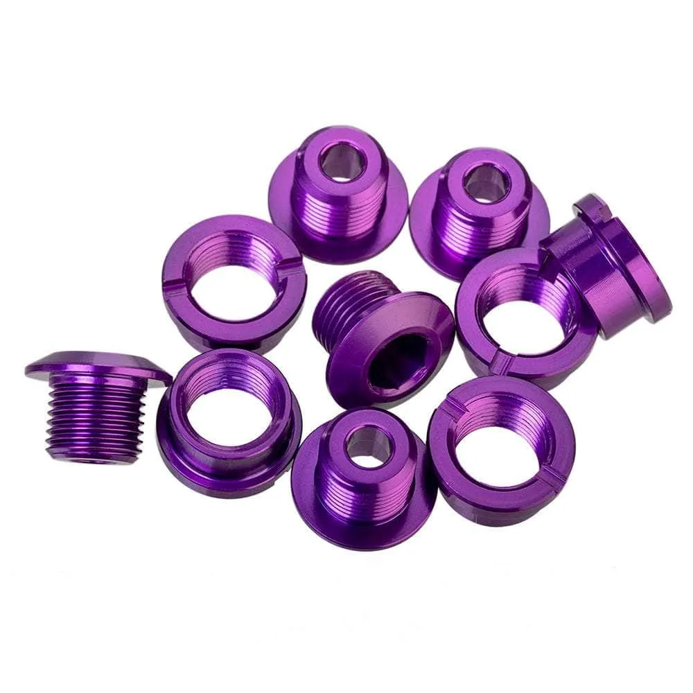 ID Coloured Alloy Chainring Bolts (5) 6.5mm Single