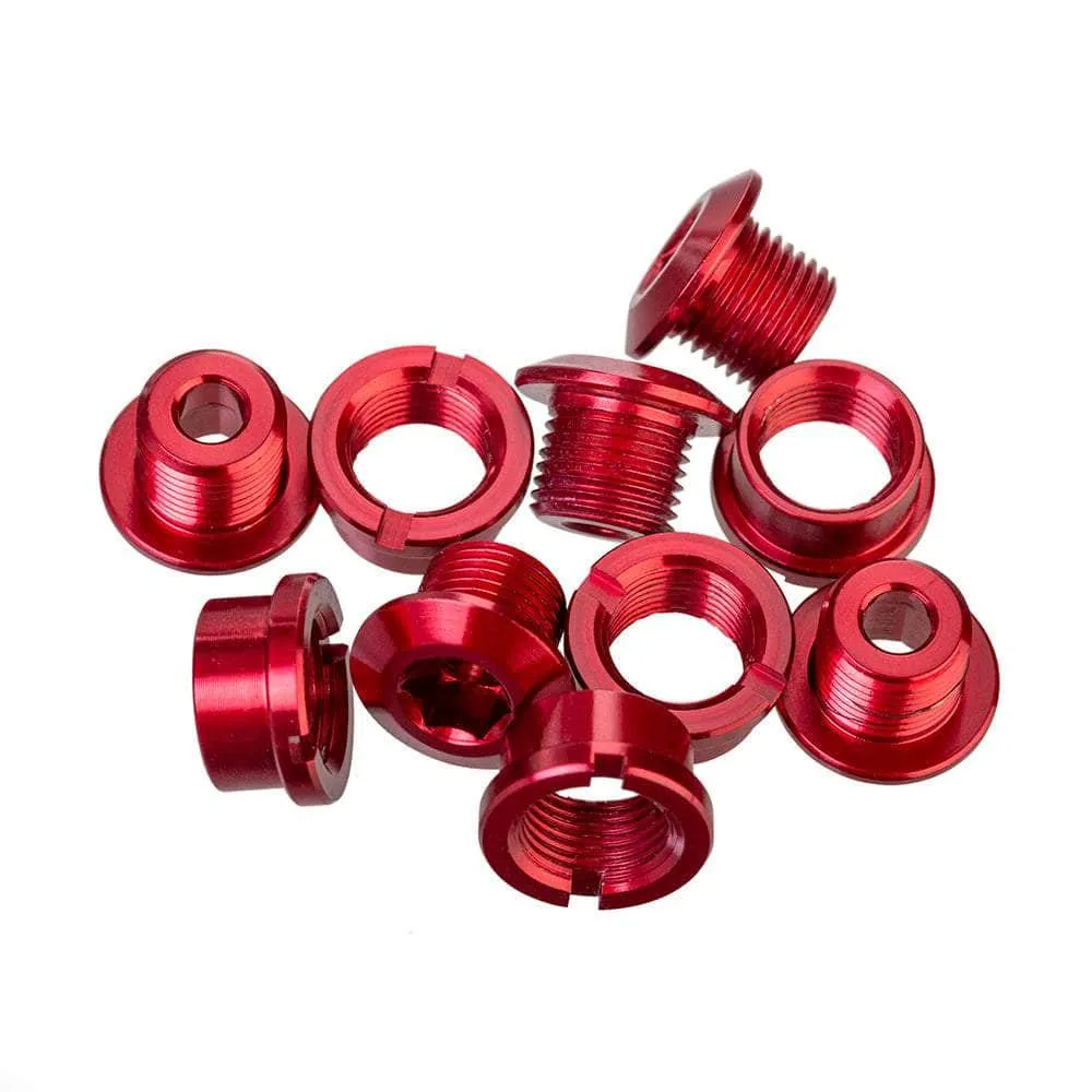 ID Coloured Alloy Chainring Bolts (5) 6.5mm Single
