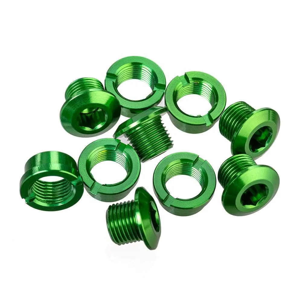 ID Coloured Alloy Chainring Bolts (5) 6.5mm Single