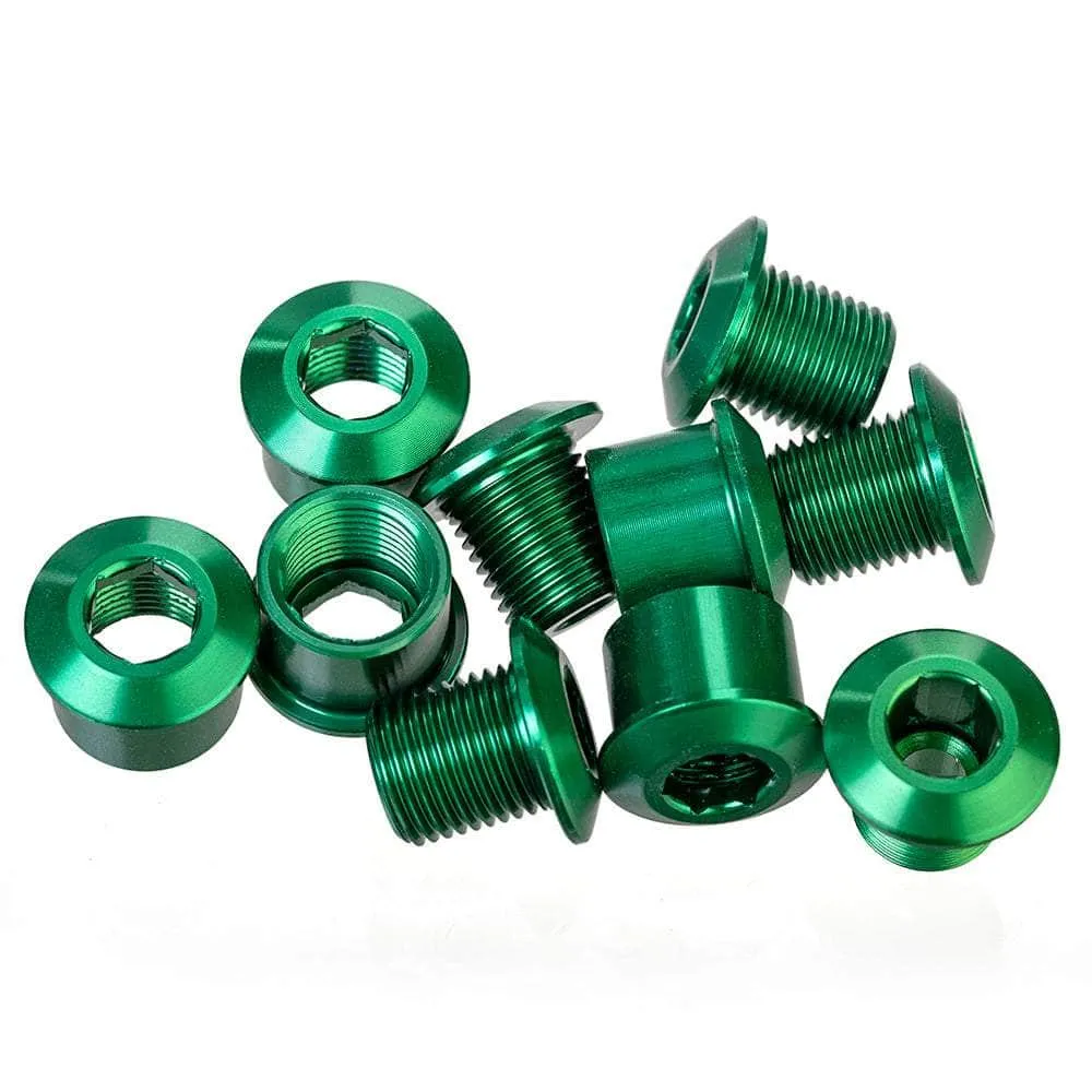 ID Coloured Alloy Chainring Bolts (5) 8.5mm Double