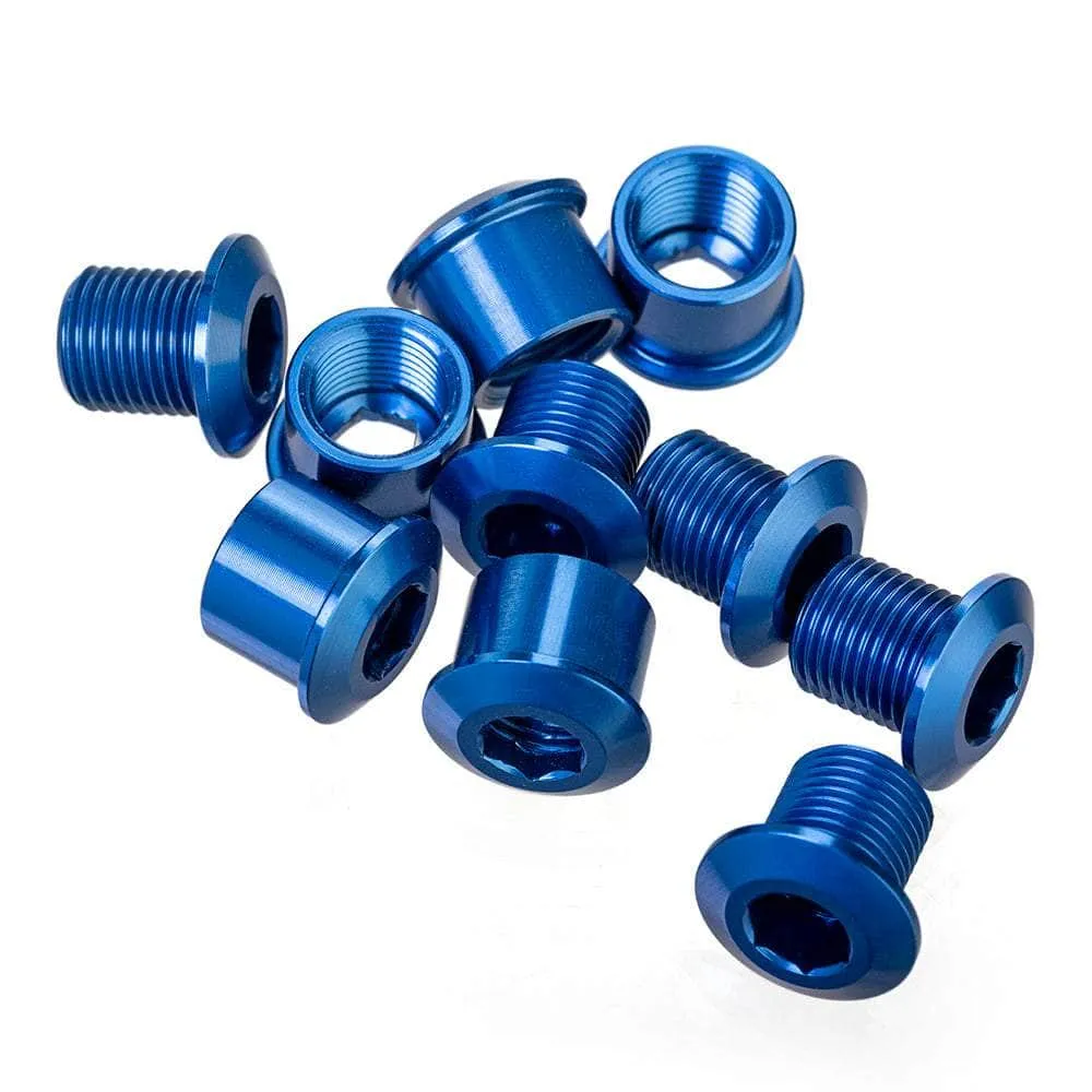 ID Coloured Alloy Chainring Bolts (5) 8.5mm Double