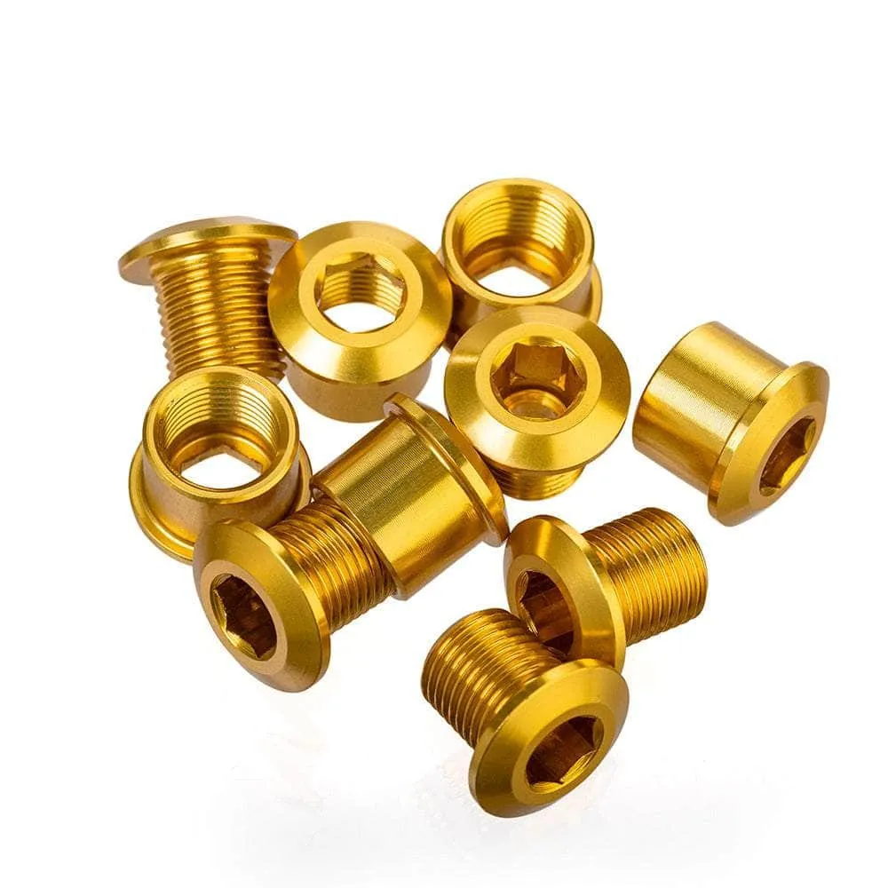 ID Coloured Alloy Chainring Bolts (5) 8.5mm Double