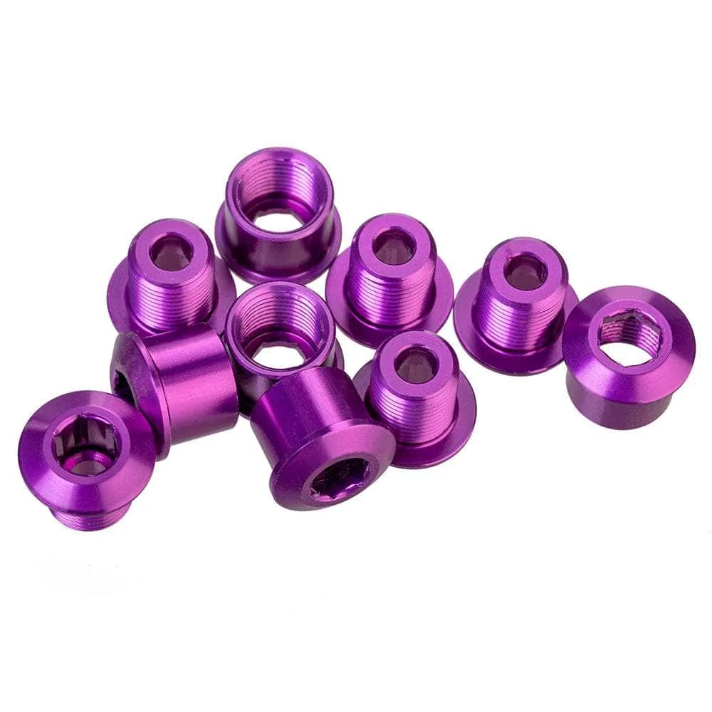 ID Coloured Alloy Chainring Bolts (5) 8.5mm Double