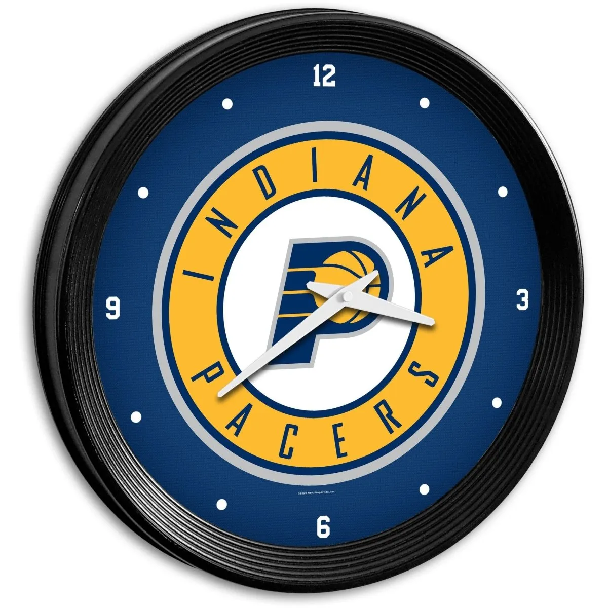 Indiana Pacers: Ribbed Frame Wall Clock