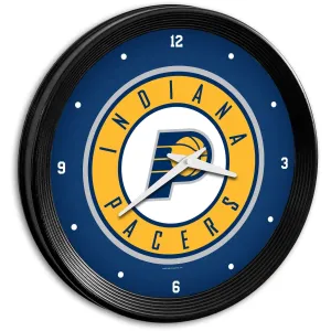 Indiana Pacers: Ribbed Frame Wall Clock