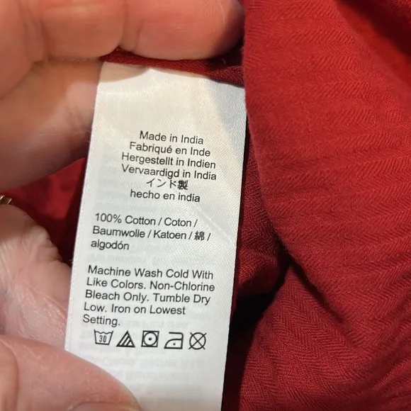 J. Crew CH453 Airy gauze side-tie sarong Berry Sangria NWt size XXS