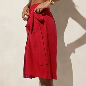 J. Crew CH453 Airy gauze side-tie sarong Berry Sangria NWt size XXS