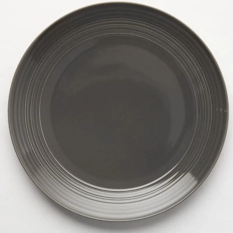 Jenna Clifford Embossed Lines Dinner Plate 27cm Grey