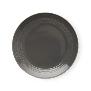Jenna Clifford Embossed Lines Dinner Plate 27cm Grey