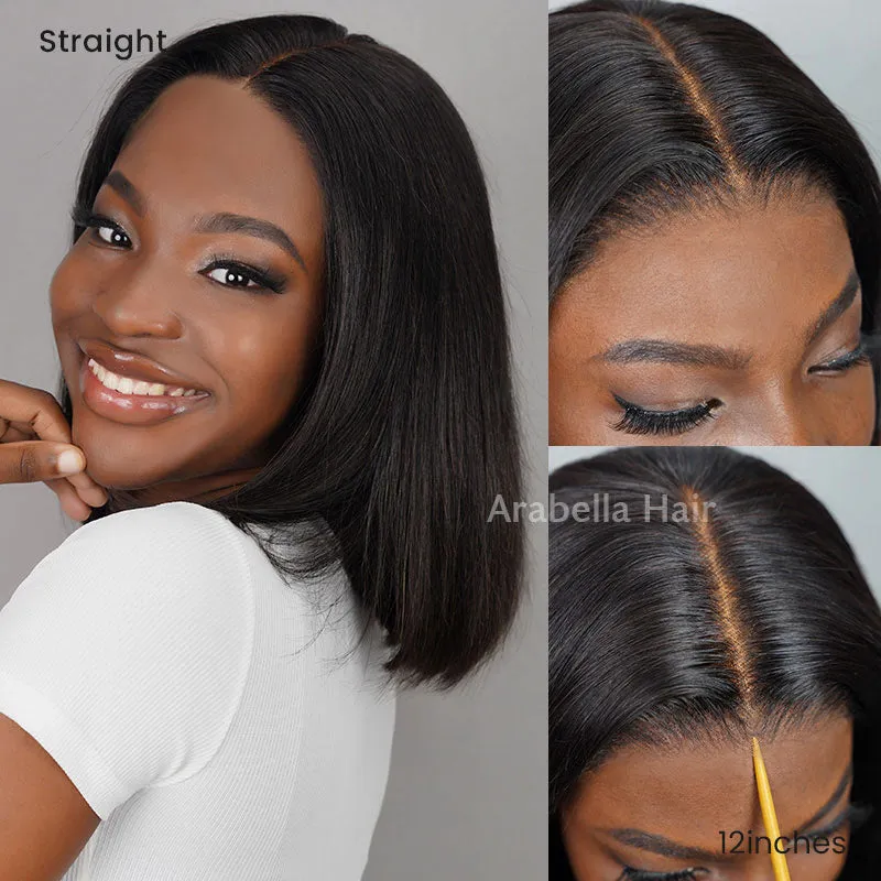 Jerry Curly Double Drawn Short Bob 6-inch Deep Lace Front Human Hair Wigs