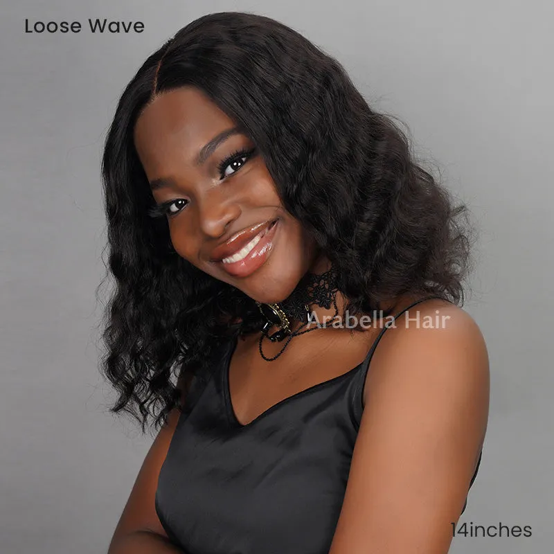 Jerry Curly Double Drawn Short Bob 6-inch Deep Lace Front Human Hair Wigs