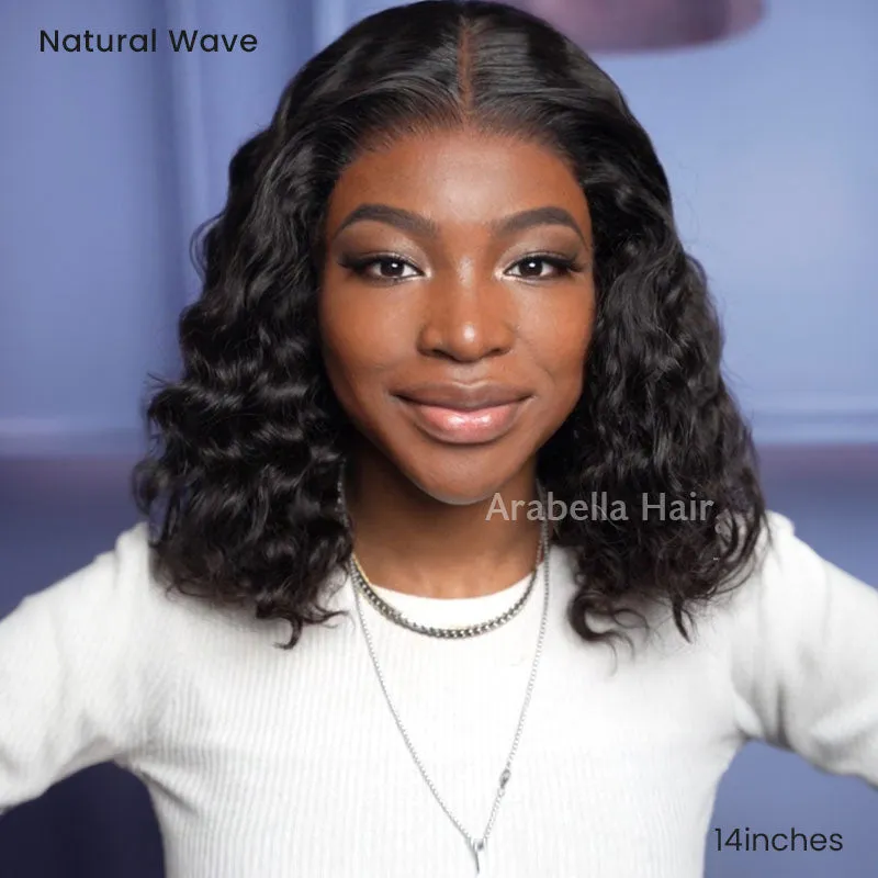 Jerry Curly Double Drawn Short Bob 6-inch Deep Lace Front Human Hair Wigs