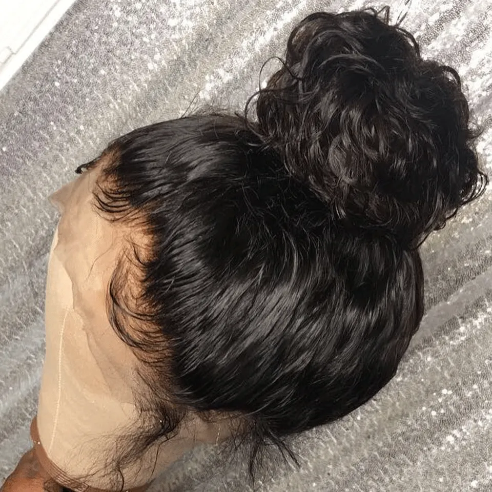 Jerry Curly Natural Black 360 Lace Frontal Human Hair Wig Free Part